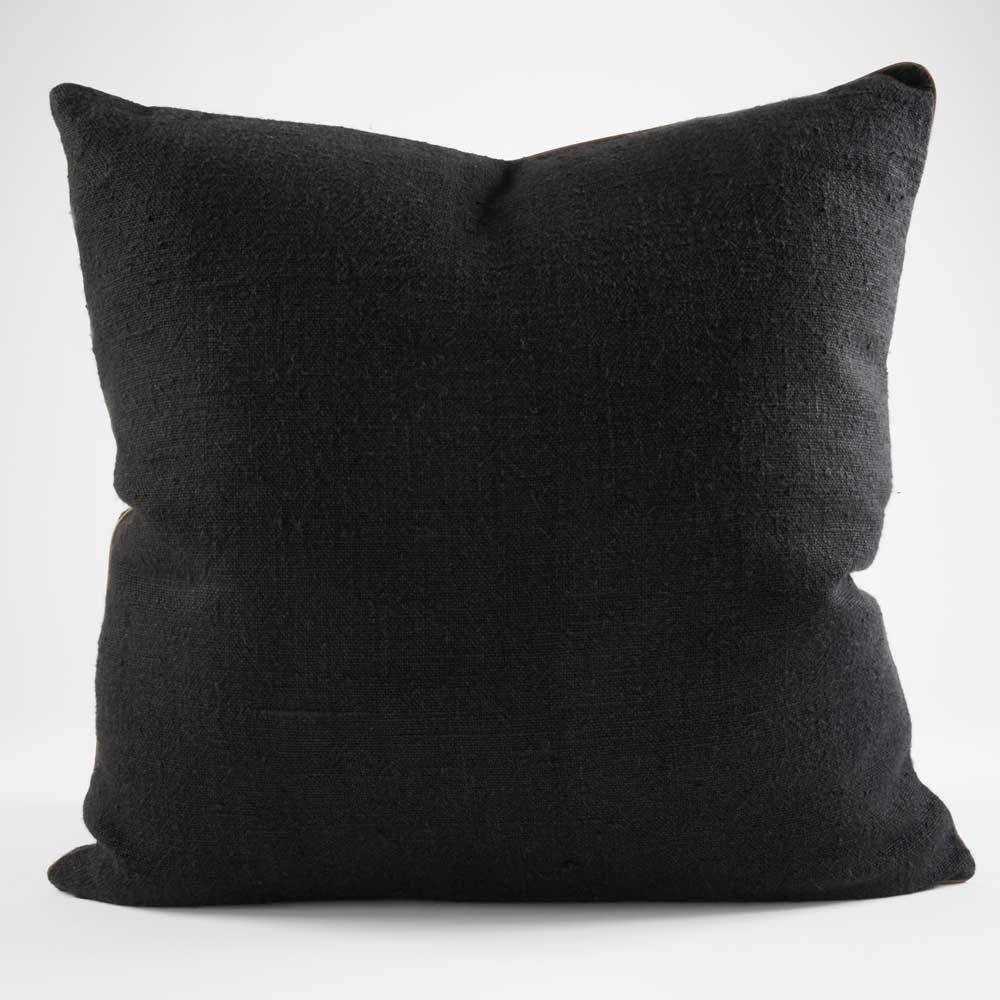 Muse Black Linen Cushion
