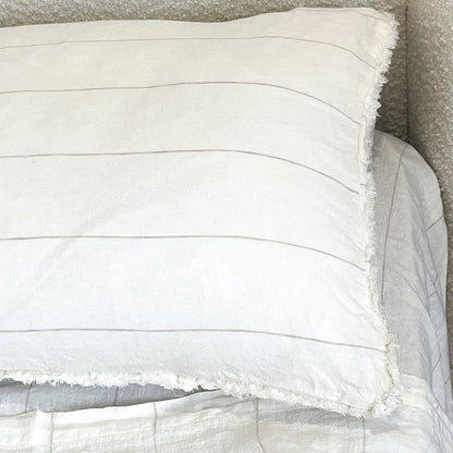 Carter French Linen Pillowcase Set - Off White w&