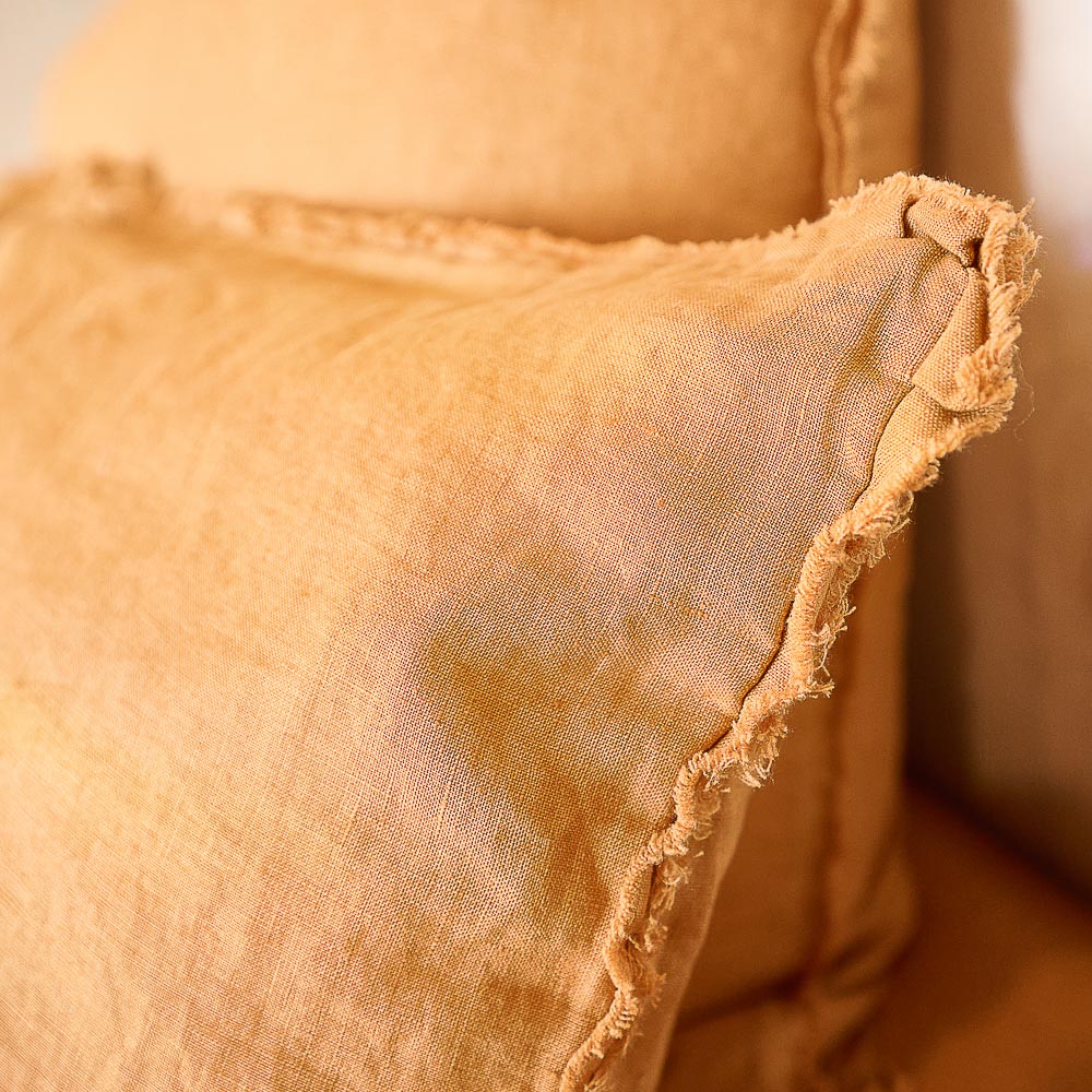 French Linen Pillowcase Set - Ochre
