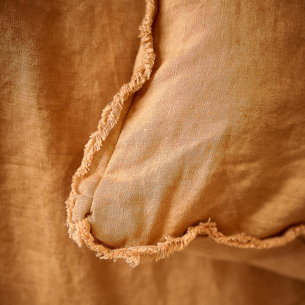 French Linen Duvet Cover - Ochre