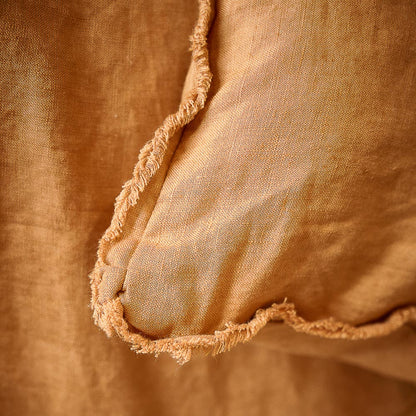 French Linen Duvet Cover - Ochre