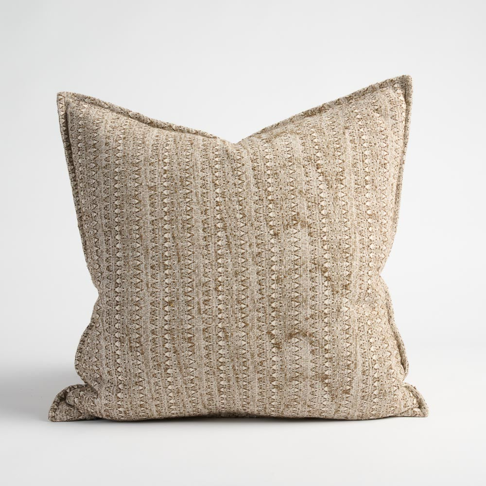 Lowan Cushion - Natural/Chocolate