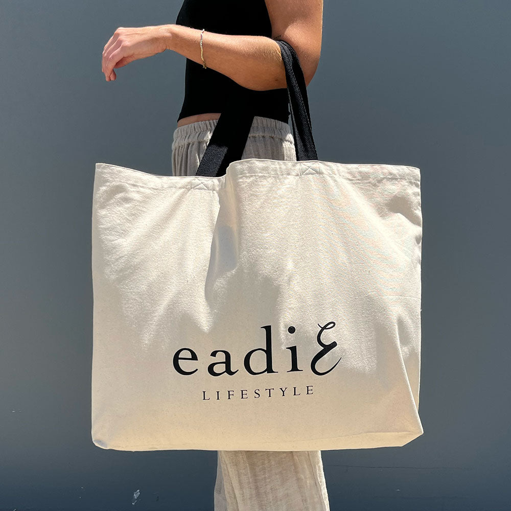 Oversized Tote Bag with printed Eadie Logo