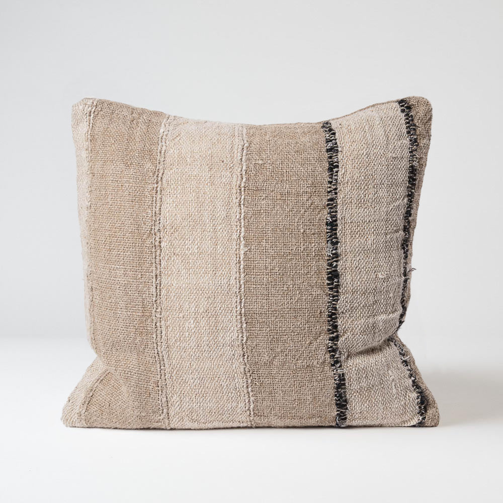 Retreat Cushion -  Natural/Ivory/Black