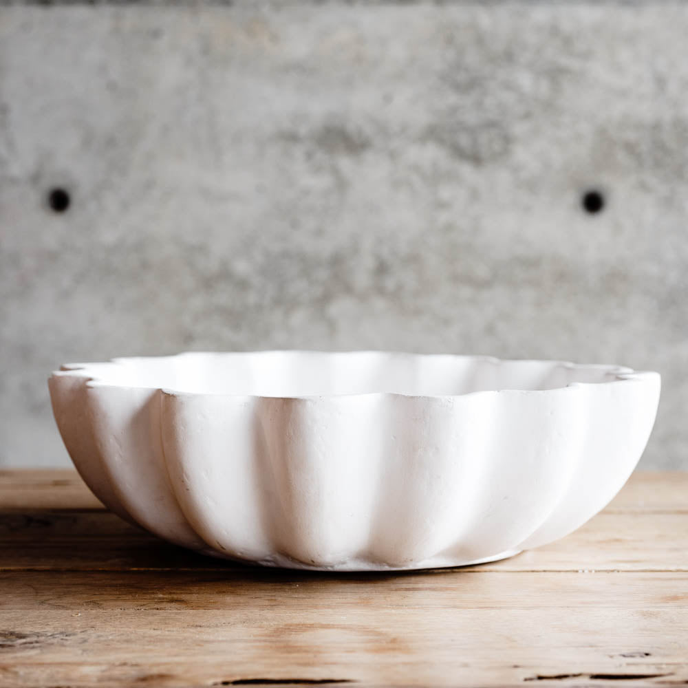 Scalloped Bowl - White