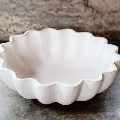 Scalloped Bowl - White