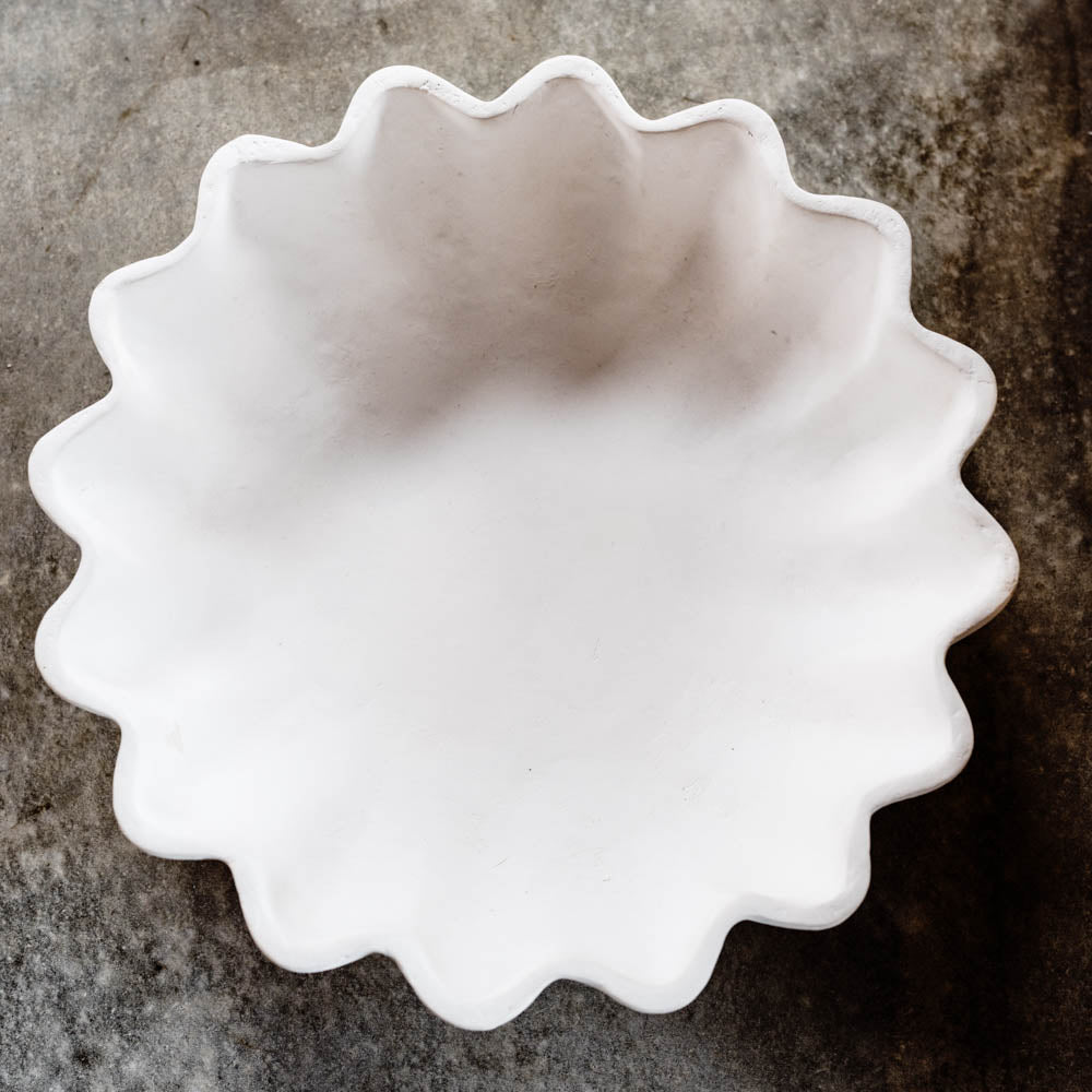 Scalloped Bowl - White