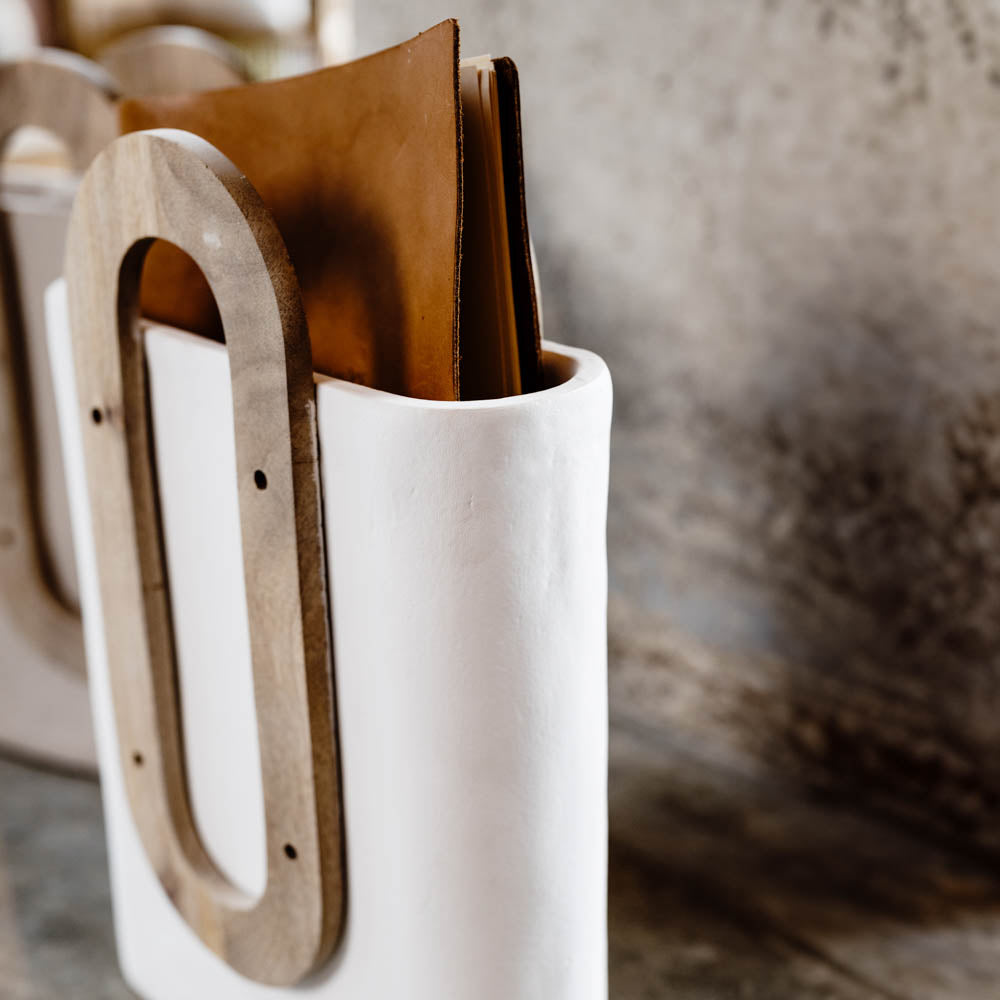 Magazine Holder - White