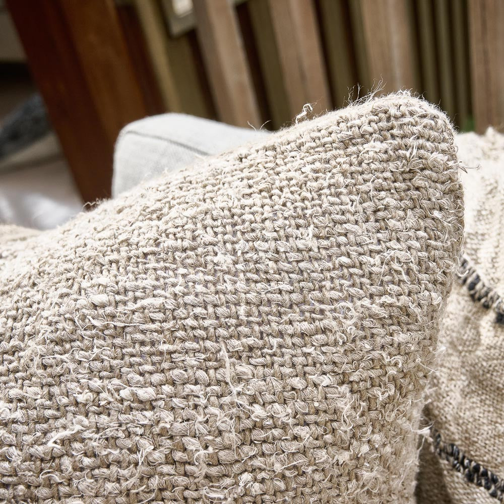 Wabi Cushion - 100% Recycled Linen, Natural