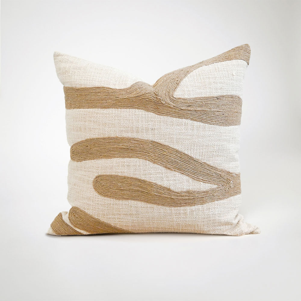 Zanth Cushion - Ivory/Natural