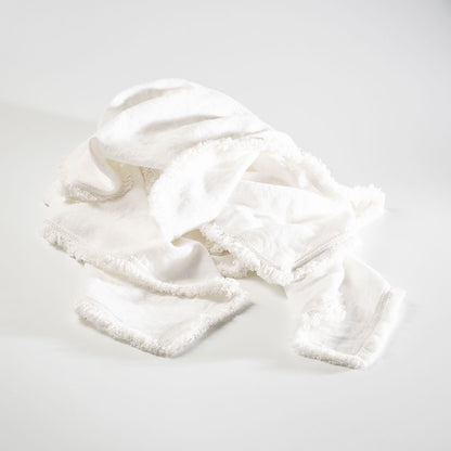 Luca® Boho Linen Throw - Off White