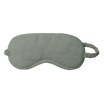 Luca Linen Eye Mask with Linen Bag - Pistachio