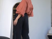 Tailored Linen Pants - Black