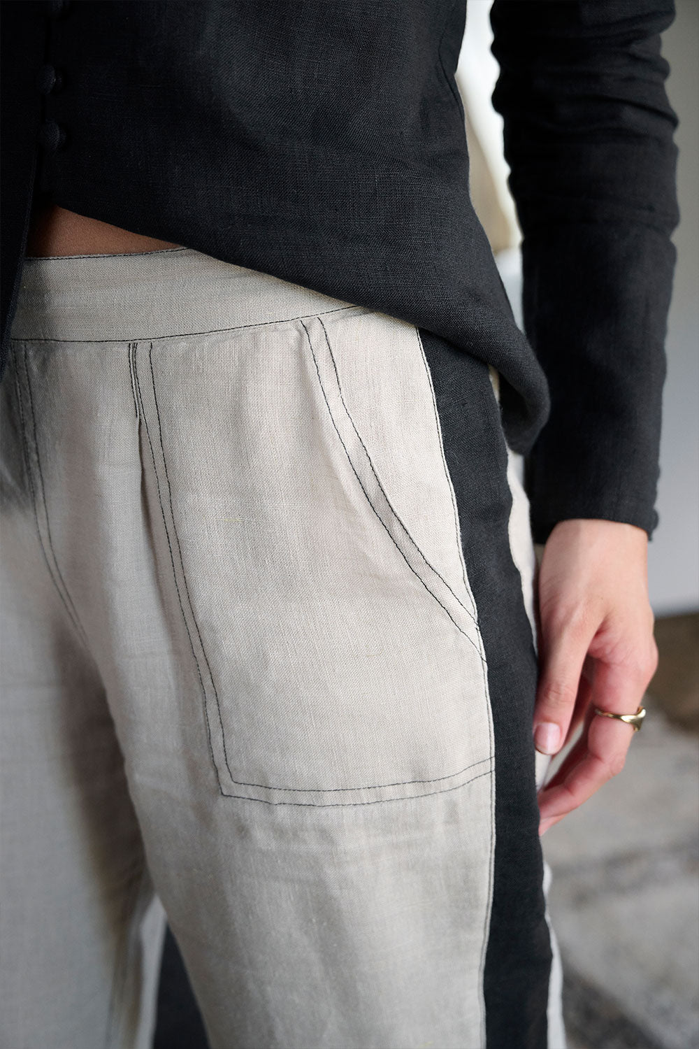 Alexa Linen Pant - Natural - Eadie Lifestyle