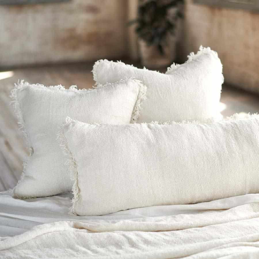 Bedouin Linen Long Lumbar - Ivory - Eadie Lifestyle