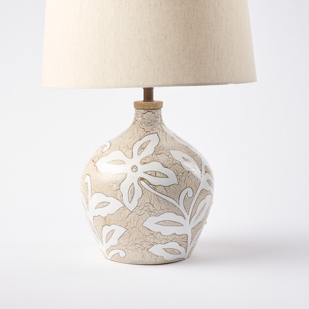 Floral ceramic deals lamp