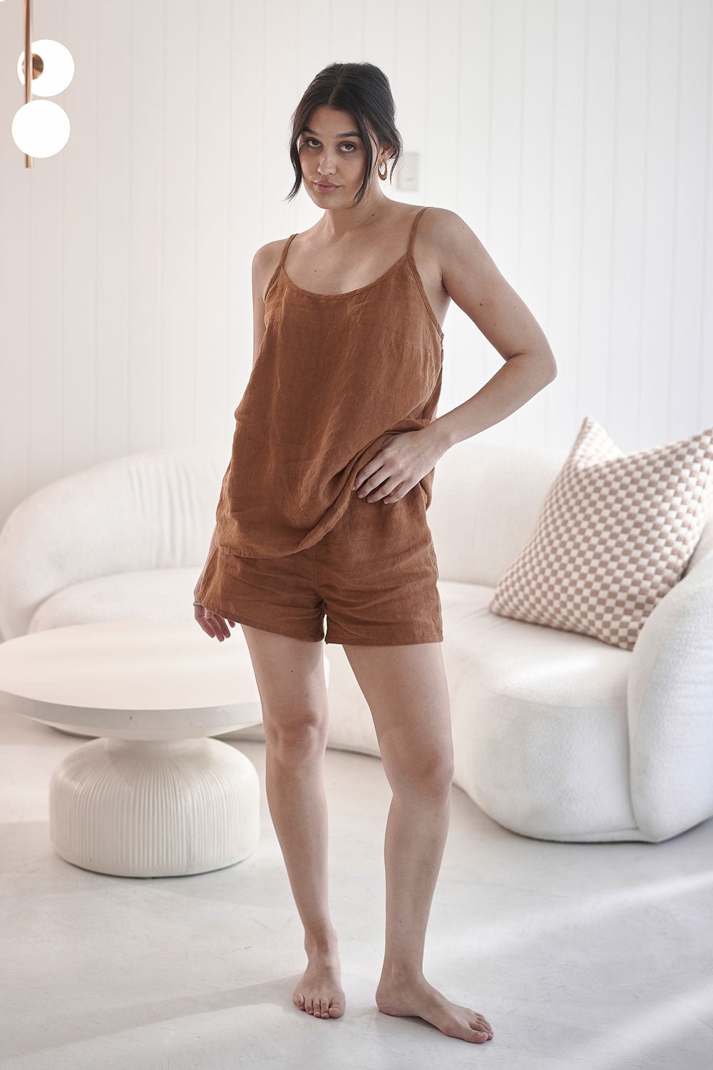 Fundamental Linen Cami - Nutmeg - Eadie Lifestyle