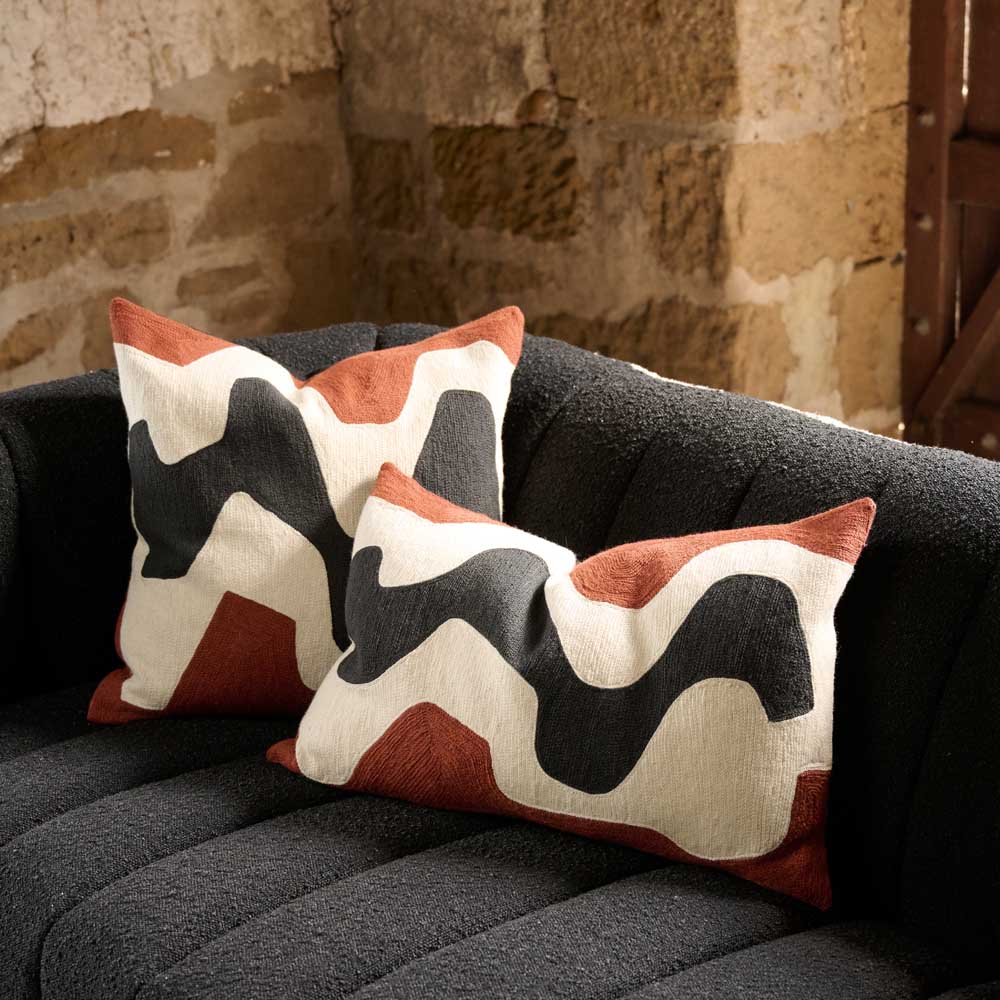 Fylix Wool/Linen Cushion - Rust - Eadie Lifestyle