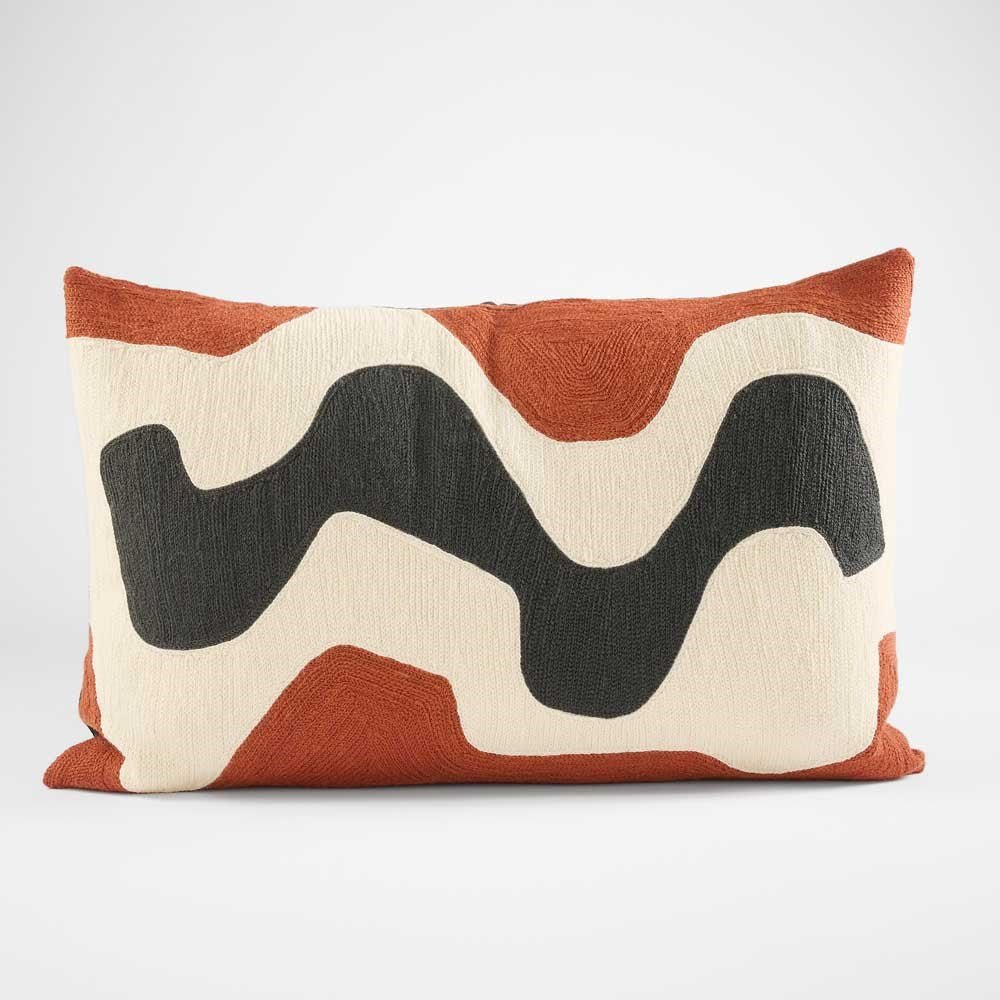 Fylix Wool/Linen Cushion - Rust - Eadie Lifestyle