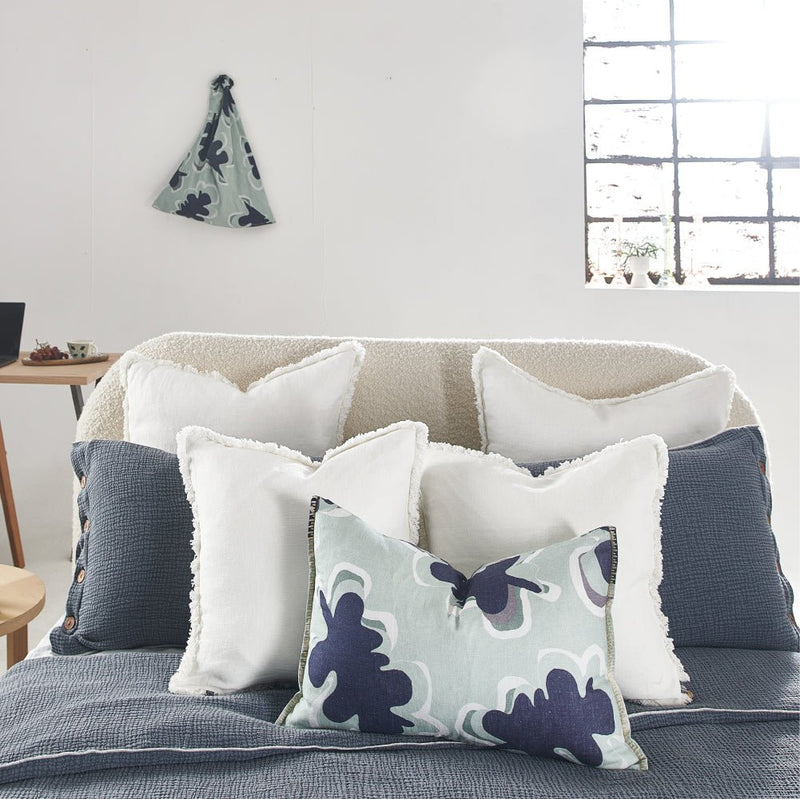 Gidget Sea mist/Navy Cushion - Eadie Lifestyle