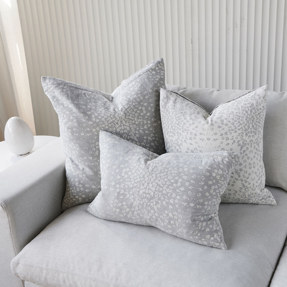 Glacier Reversible Cushion - Silver Grey/White - Eadie Lifestyle