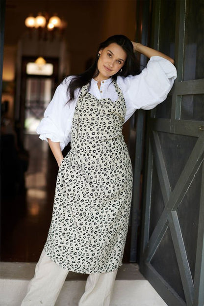 Linen Apron - Leopard - Eadie Lifestyle