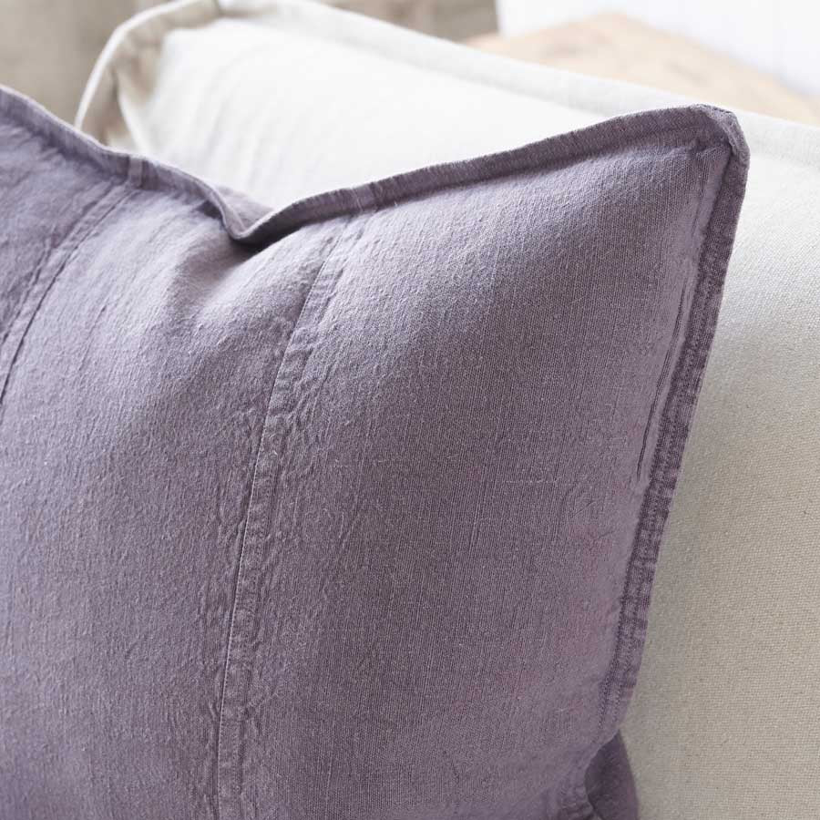 Aubergine Luca® Linen Cushion
