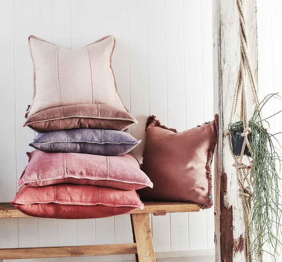 Luca® Linen Cushion - Desert Rose - Eadie Lifestyle