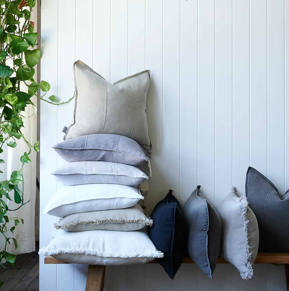 Silver Grey Luca Linen Cushion Eadie Lifestyle