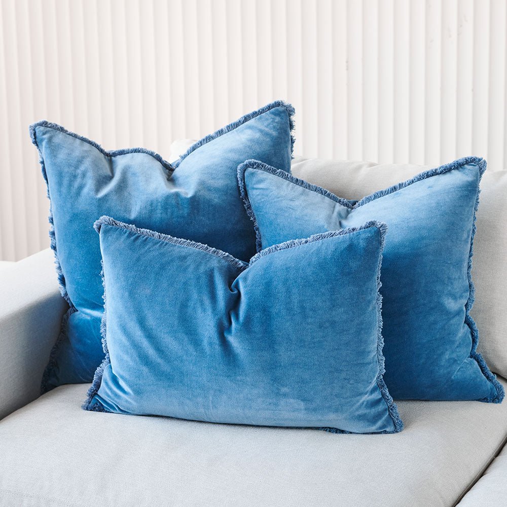 Lynette Boho Velvet Cushion - Skylar - Eadie Lifestyle