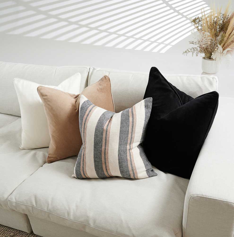 Lynette Velvet Cushion - Black - Eadie Lifestyle