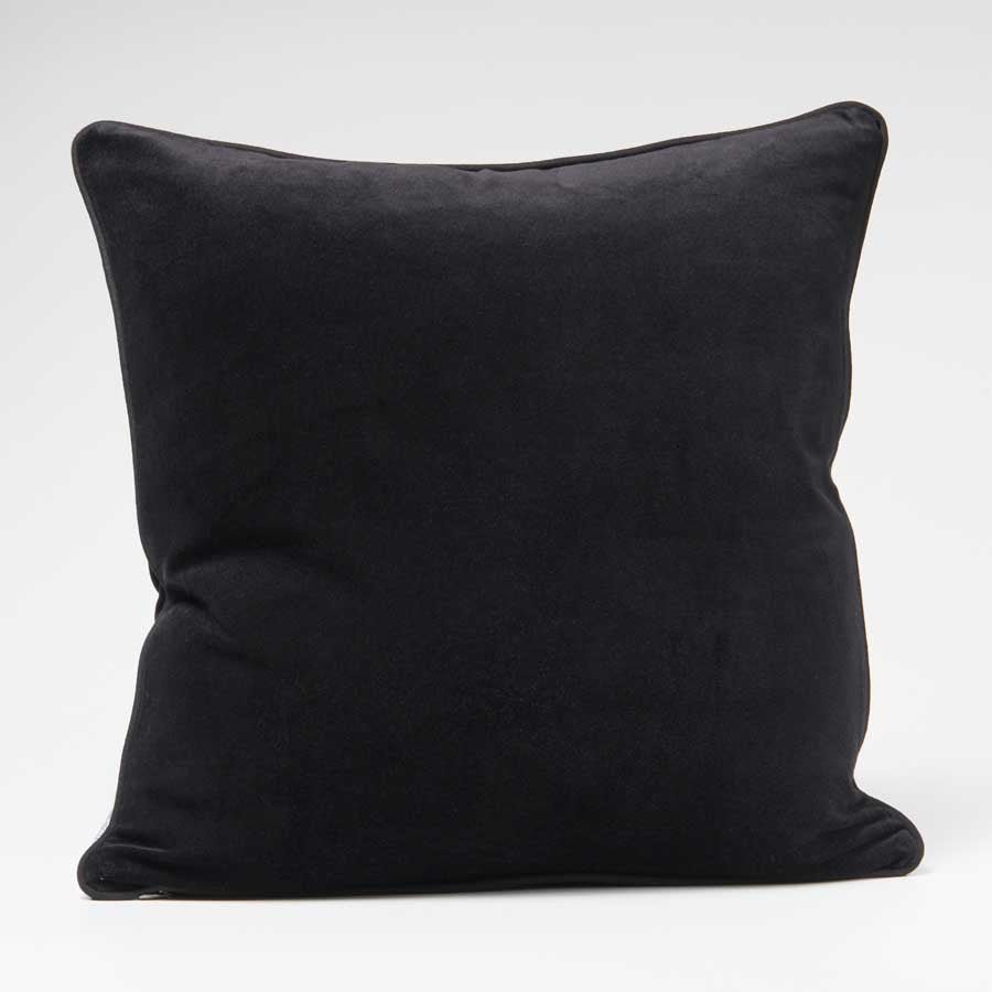 Lynette Velvet Cushion - Black - Eadie Lifestyle