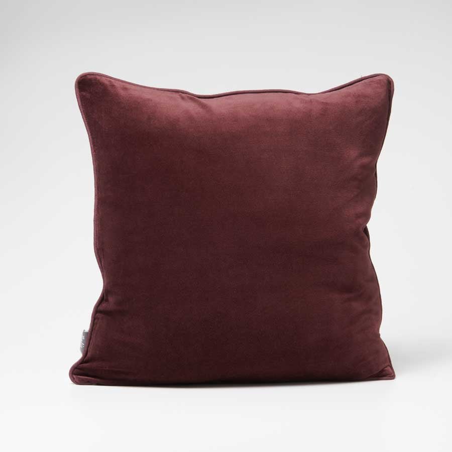 Lynette Velvet Cushion - Burgundy - Eadie Lifestyle