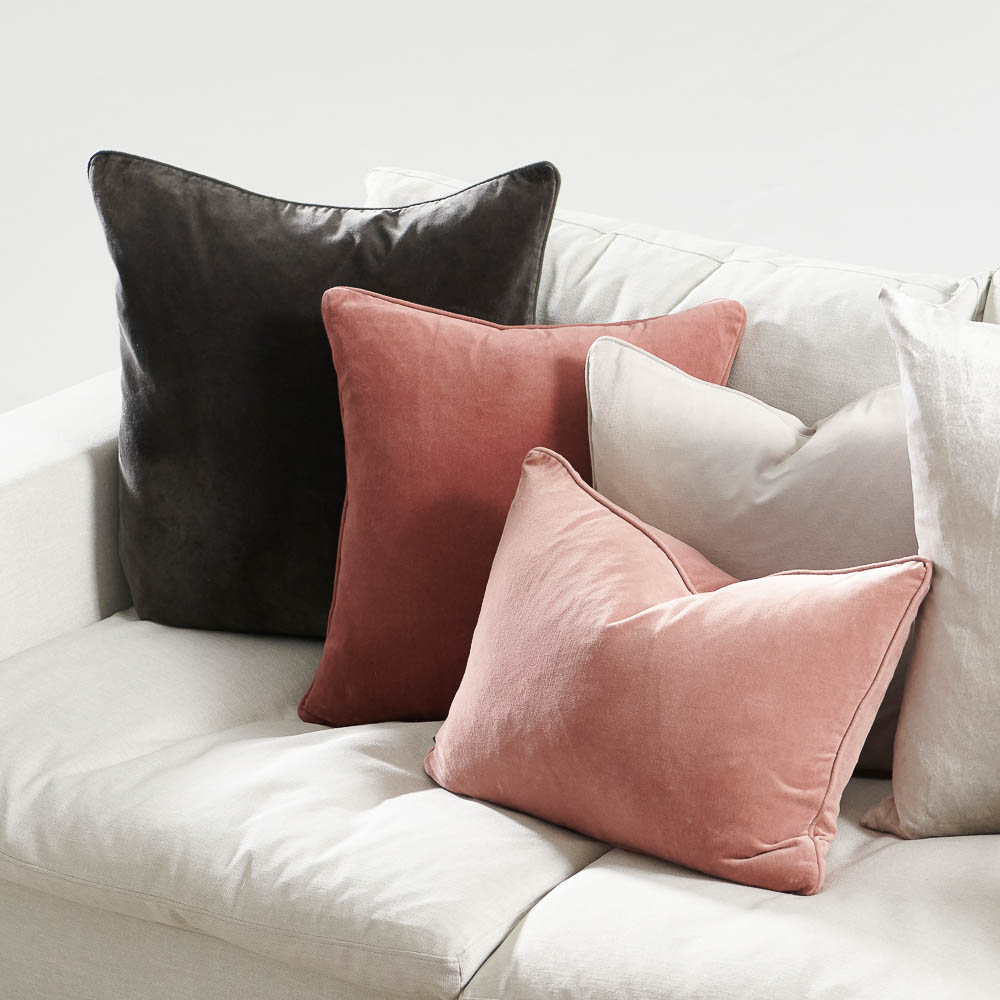 Lynette Velvet Cushion - Desert Rose - Eadie Lifestyle