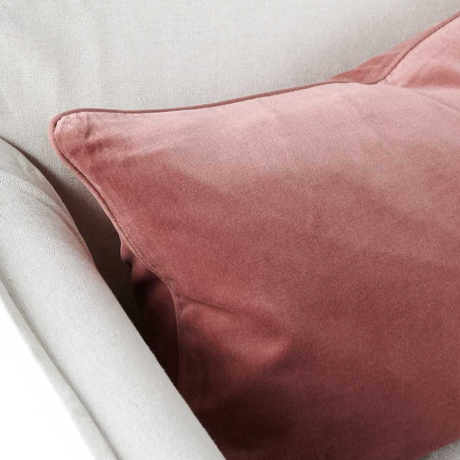 Lynette Velvet Cushion - Desert Rose - Eadie Lifestyle