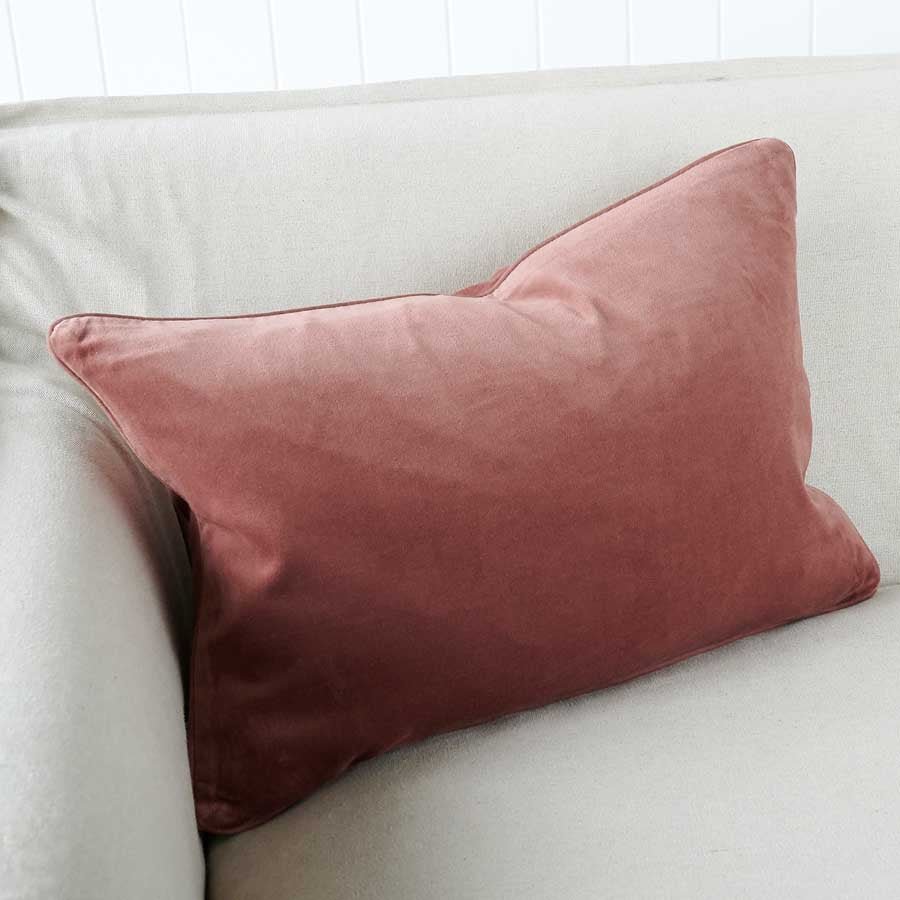 Lynette Velvet Cushion - Desert Rose - Eadie Lifestyle