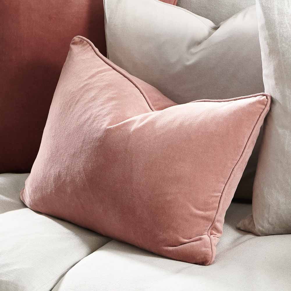 Lynette Velvet Cushion - Musk - Eadie Lifestyle