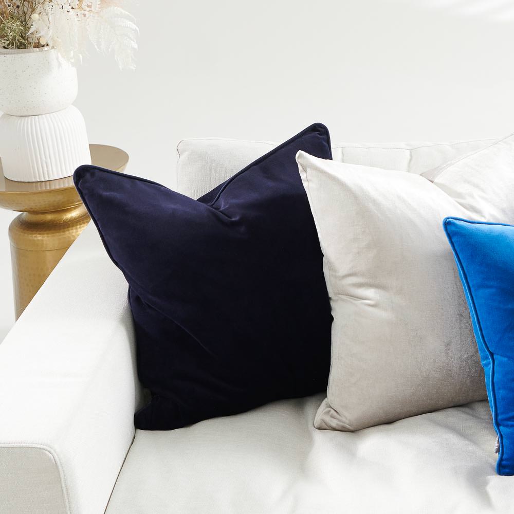 Lynette Velvet Cushion - Navy - Eadie Lifestyle