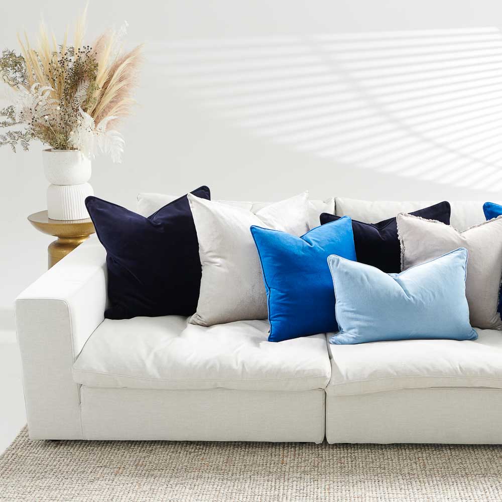 Lynette Velvet Cushion - Navy - Eadie Lifestyle