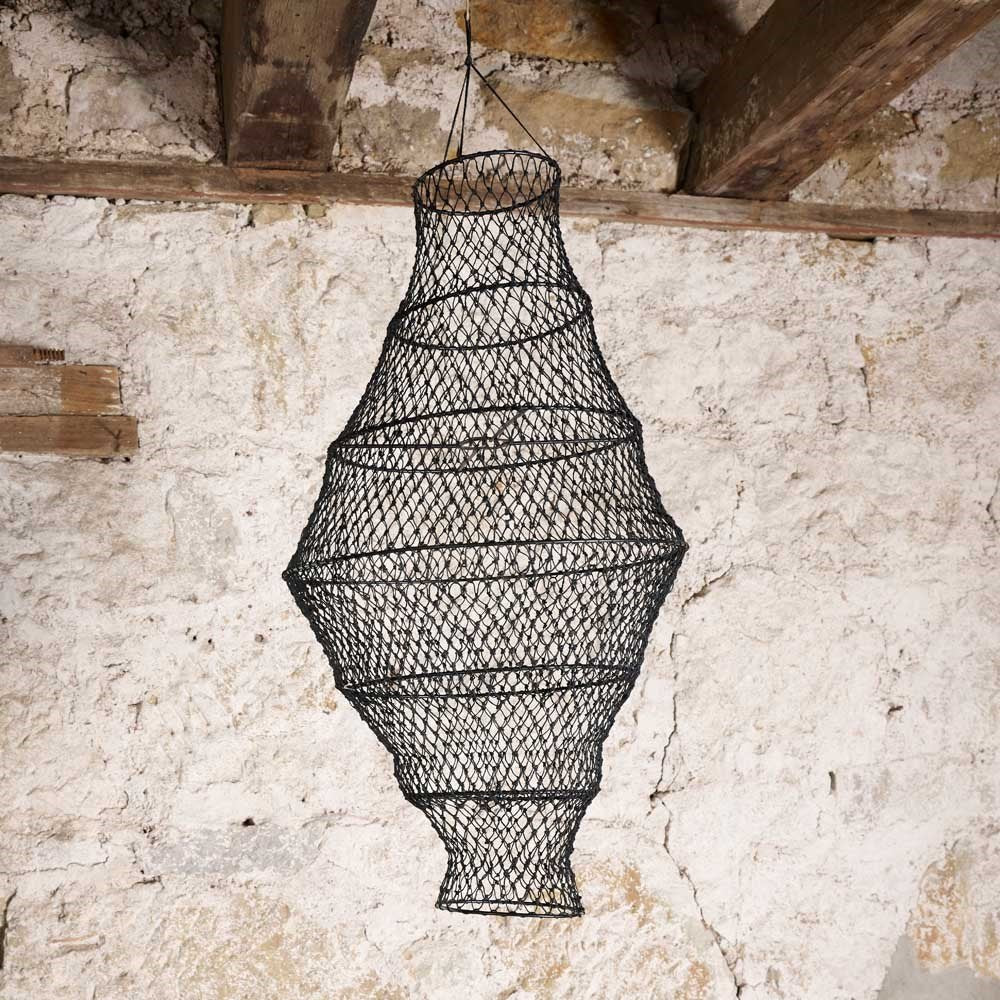 Marina Jute Lamp Shade - Black - Eadie Lifestyle