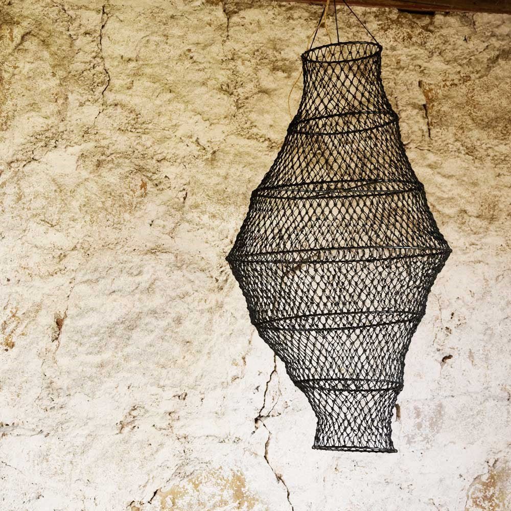 Marina Jute Lamp Shade - Black - Eadie Lifestyle