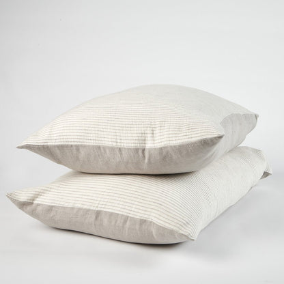 Marina Reversible Pillowcase Set - Silver Grey w&