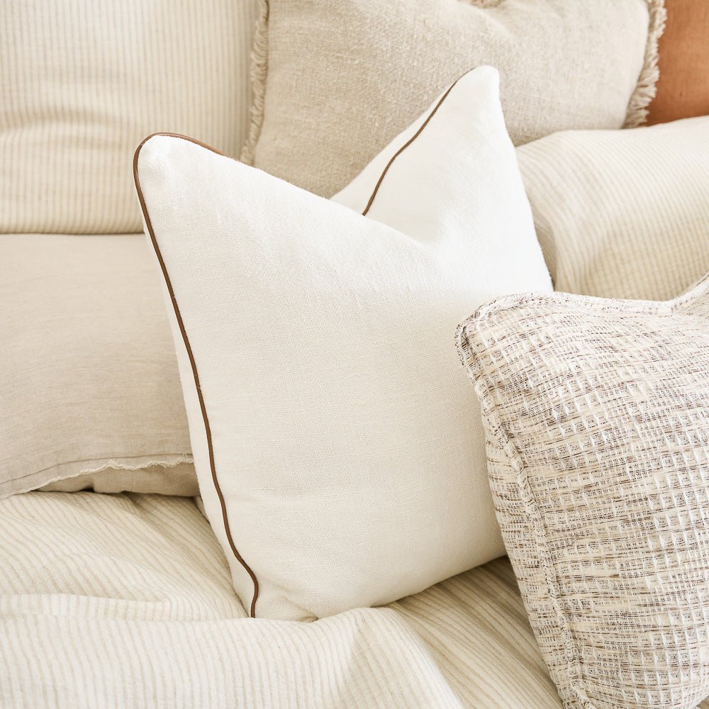 White clearance linen pillows