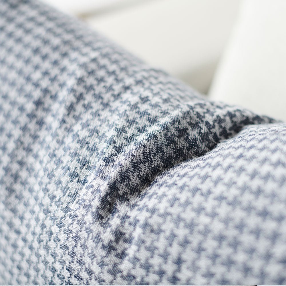 Ordonne Linen Houndstooth Cushion - Navy - Eadie Lifestyle