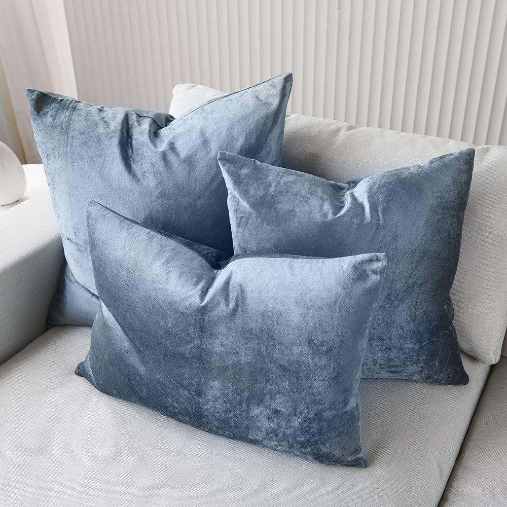 Precious Velvet Cushion - Sapphire - Eadie Lifestyle