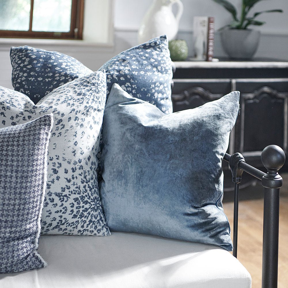 Precious Velvet Cushion - Sapphire - Eadie Lifestyle