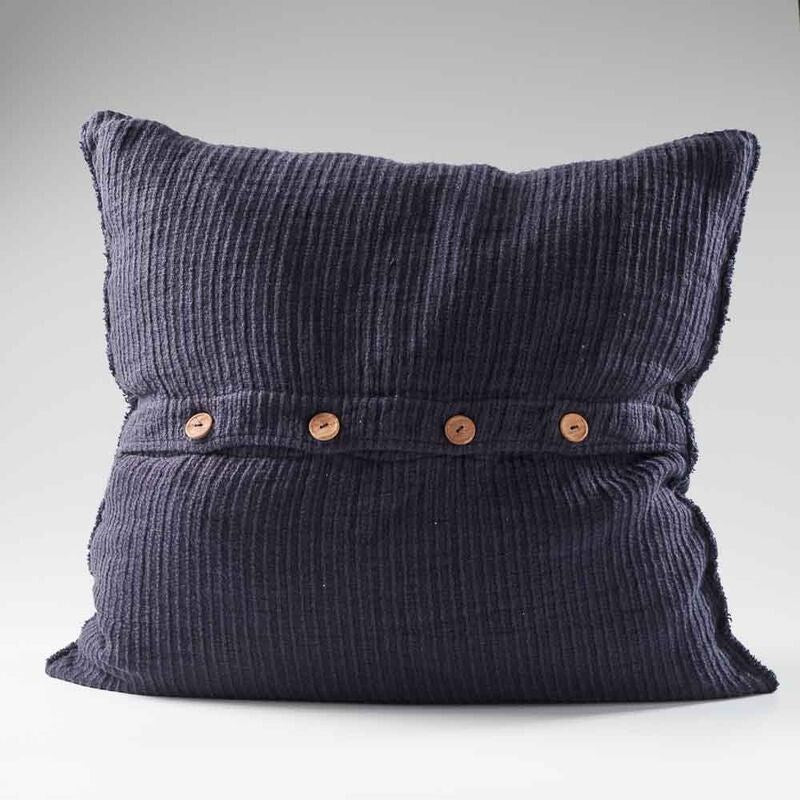 Rafflad Linen Cushion - Navy - Eadie Lifestyle