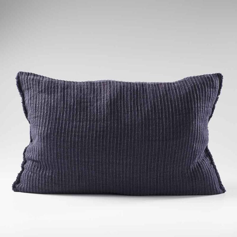 Rafflad Linen Cushion - Navy - Eadie Lifestyle