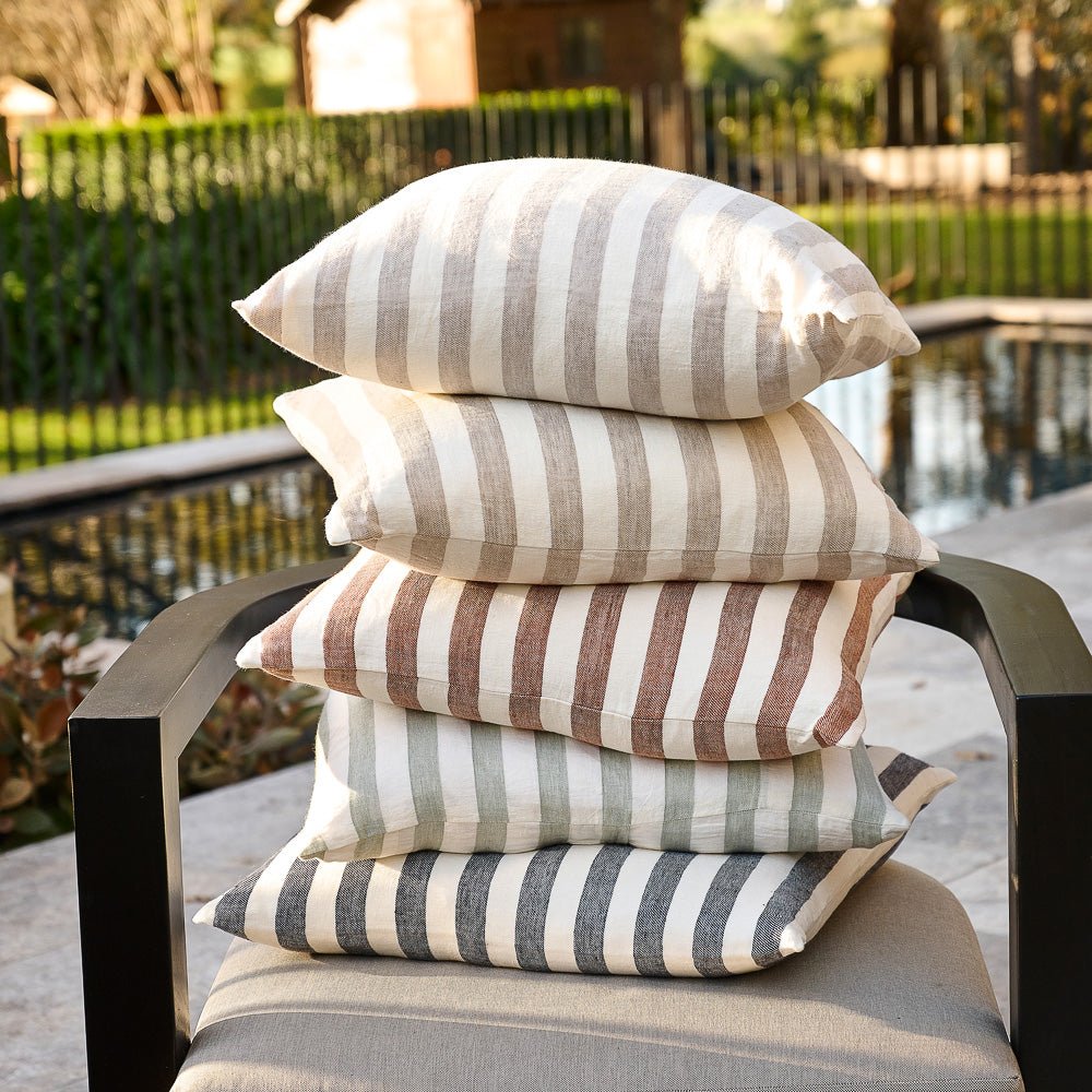 Striped on sale garden cushions