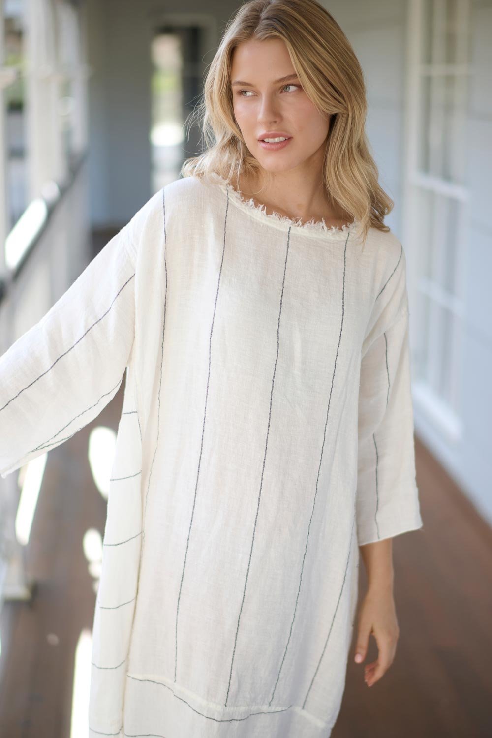 Carter White Linen Dress Eadie Lifestyle